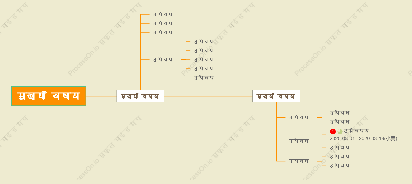 ताजा संतरासमयरेखा स्टाइल टेम्पलेट