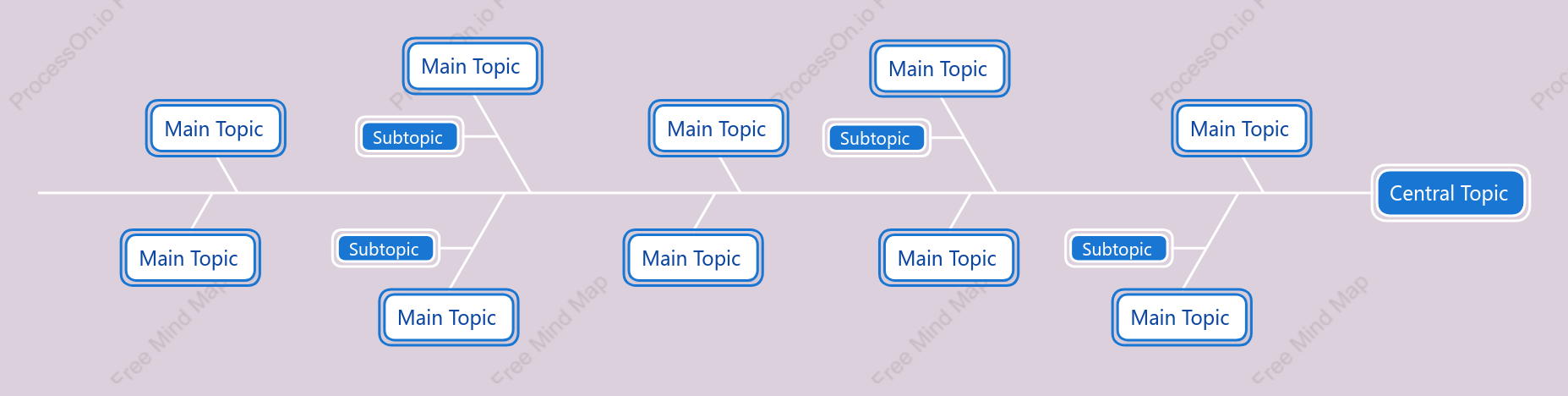 Taro Purple Fishbone Style Template