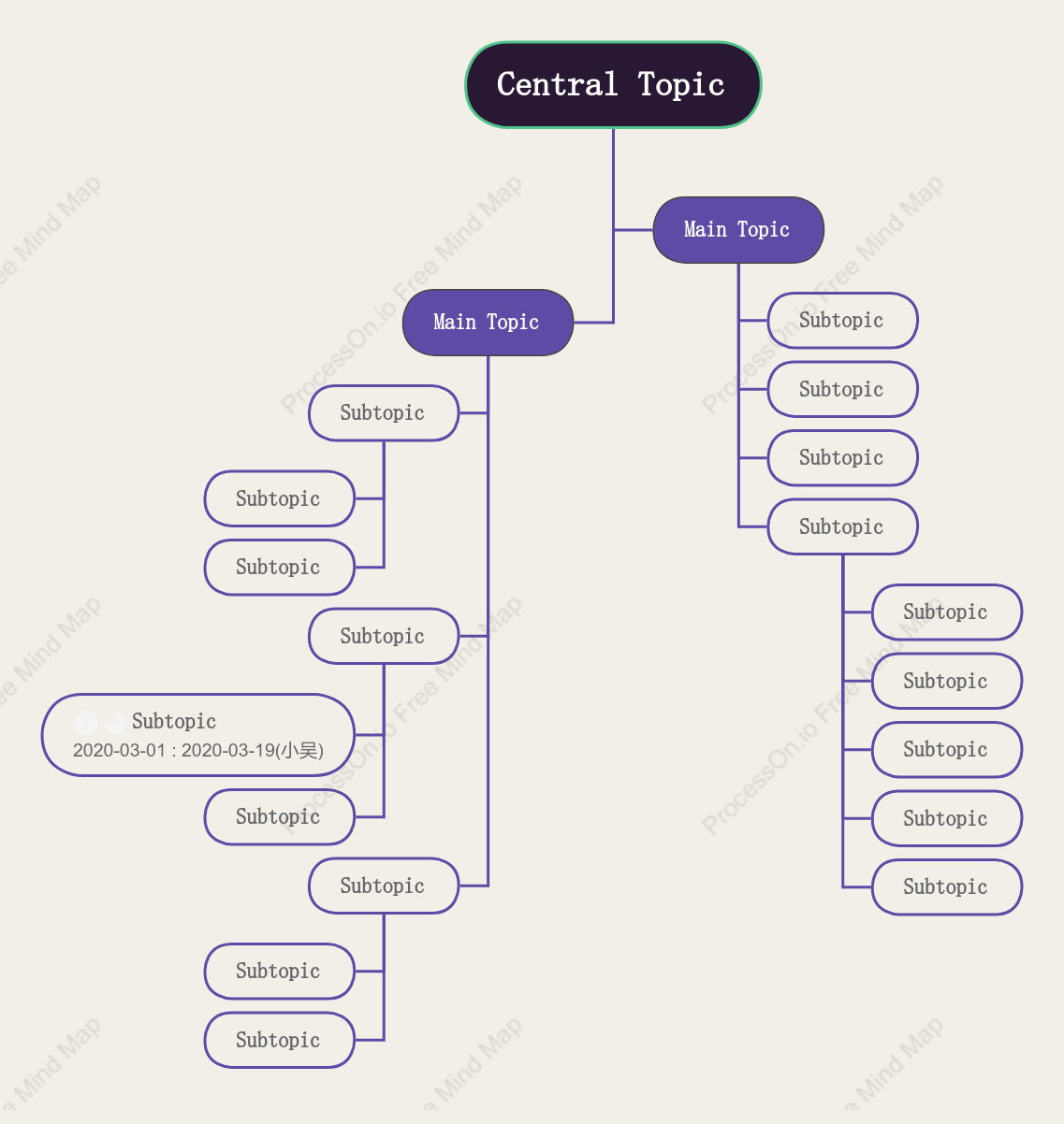 Purple Tree Chat Style Template