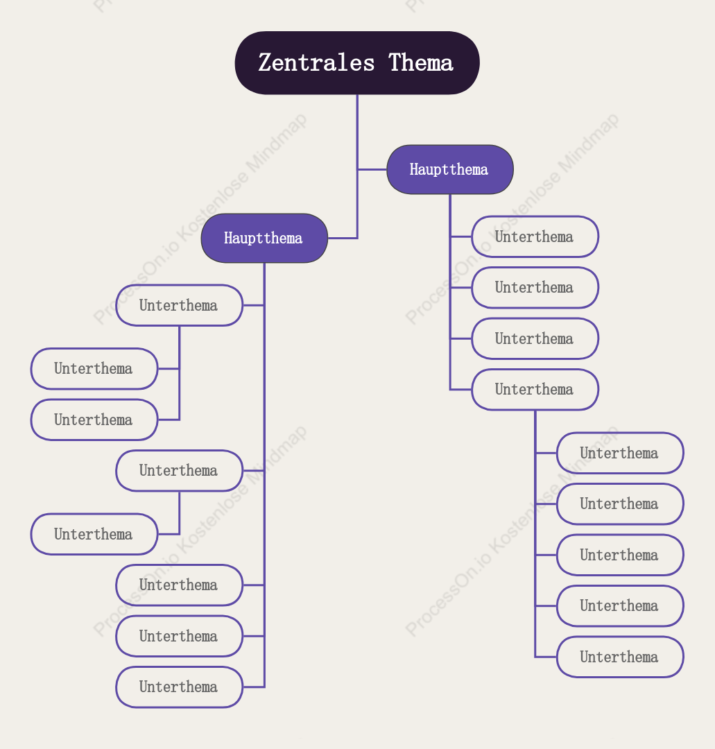 Violett Baumdiagramm stil vorlage