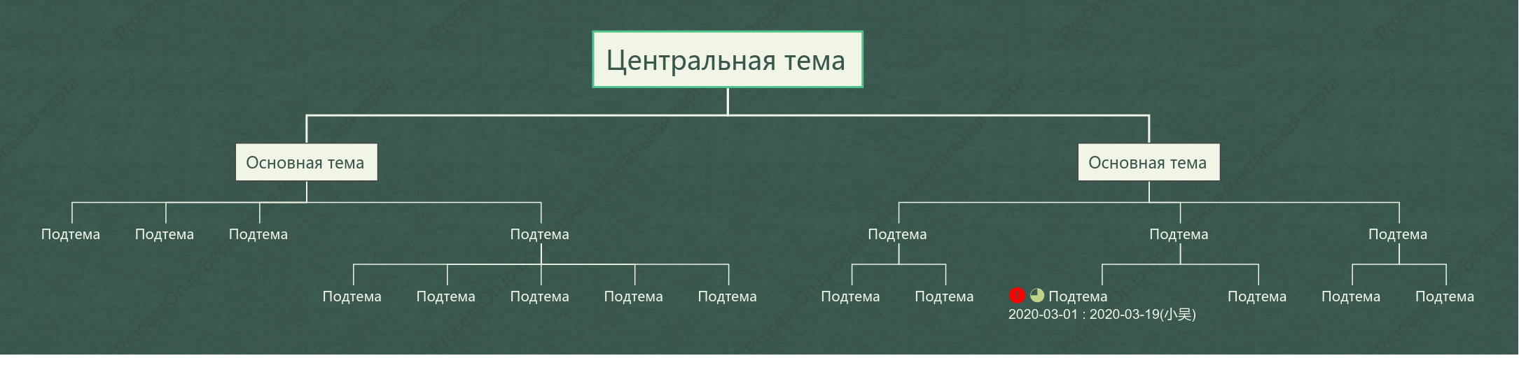 Пальма Орг. график пробел Шаблон стиля