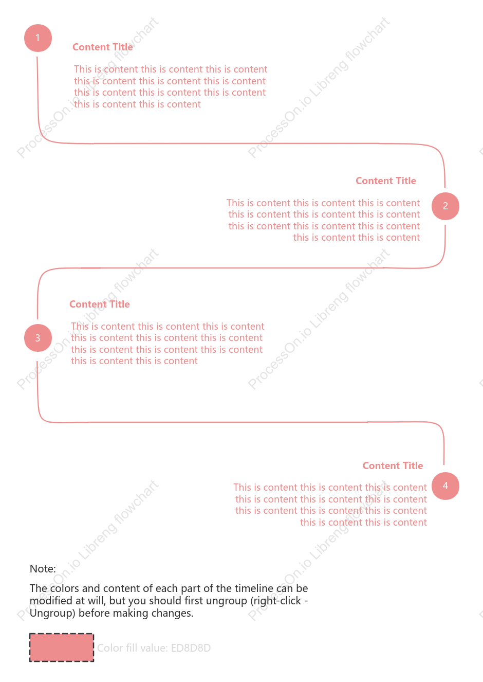 Template ng Timeline Style ng Event Progress