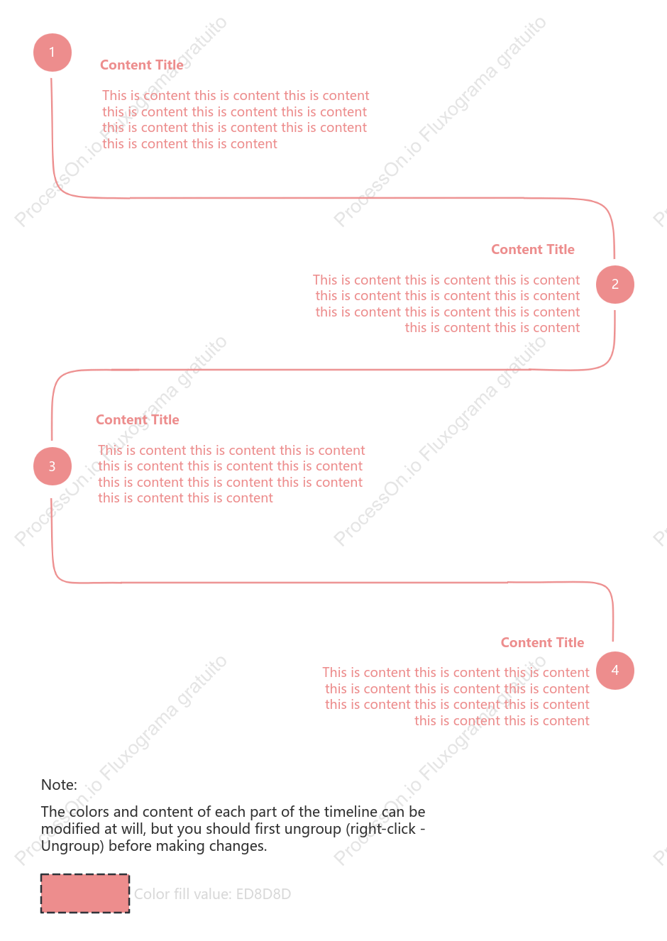 Modelo de Estilo de Linha do Tempo do Progresso do Evento