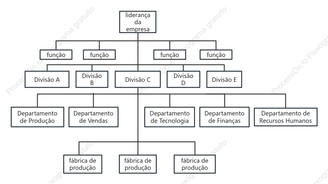 Estrutura organizacional do sistema de divisão de negócios