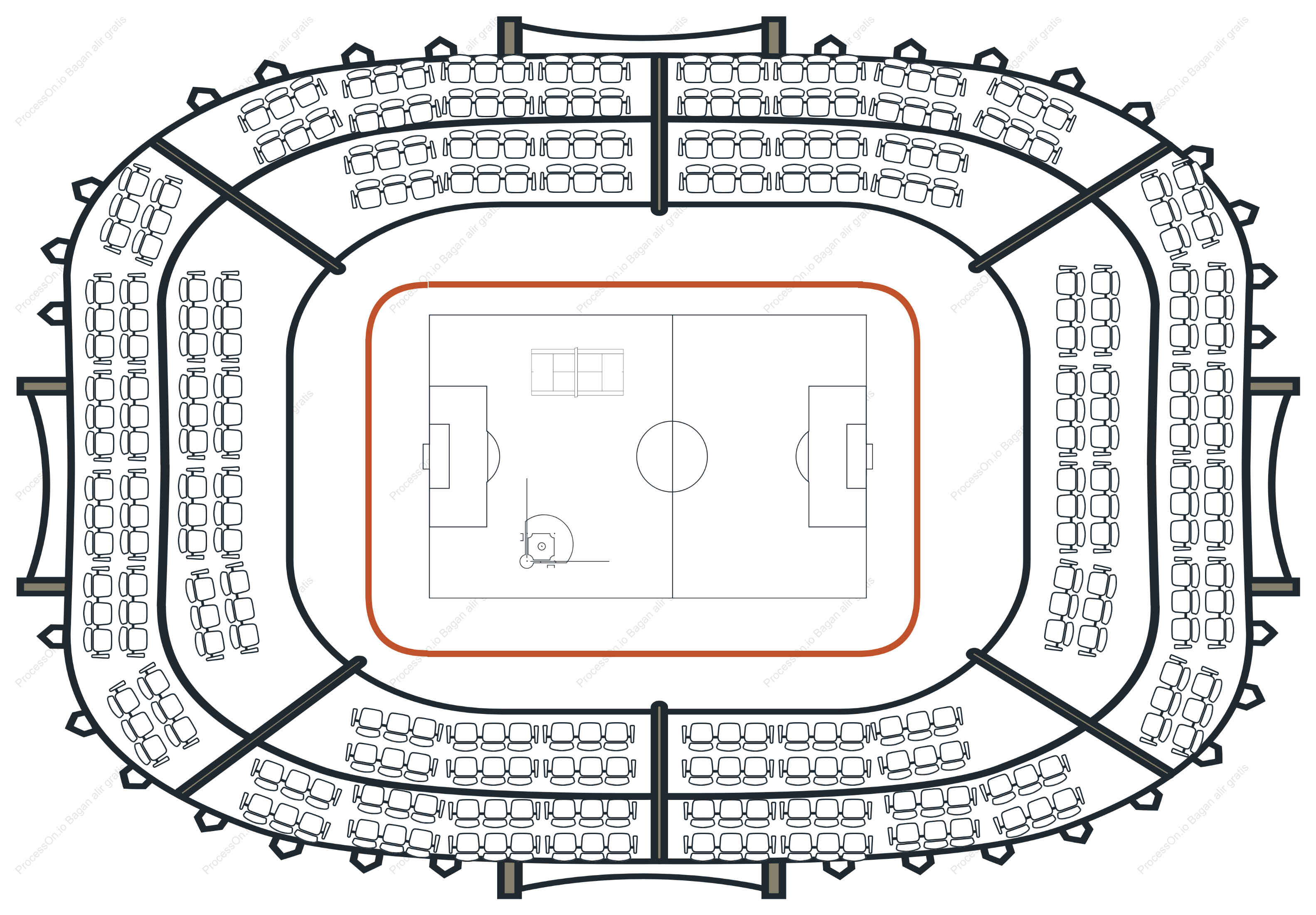 Denah lantai stadion