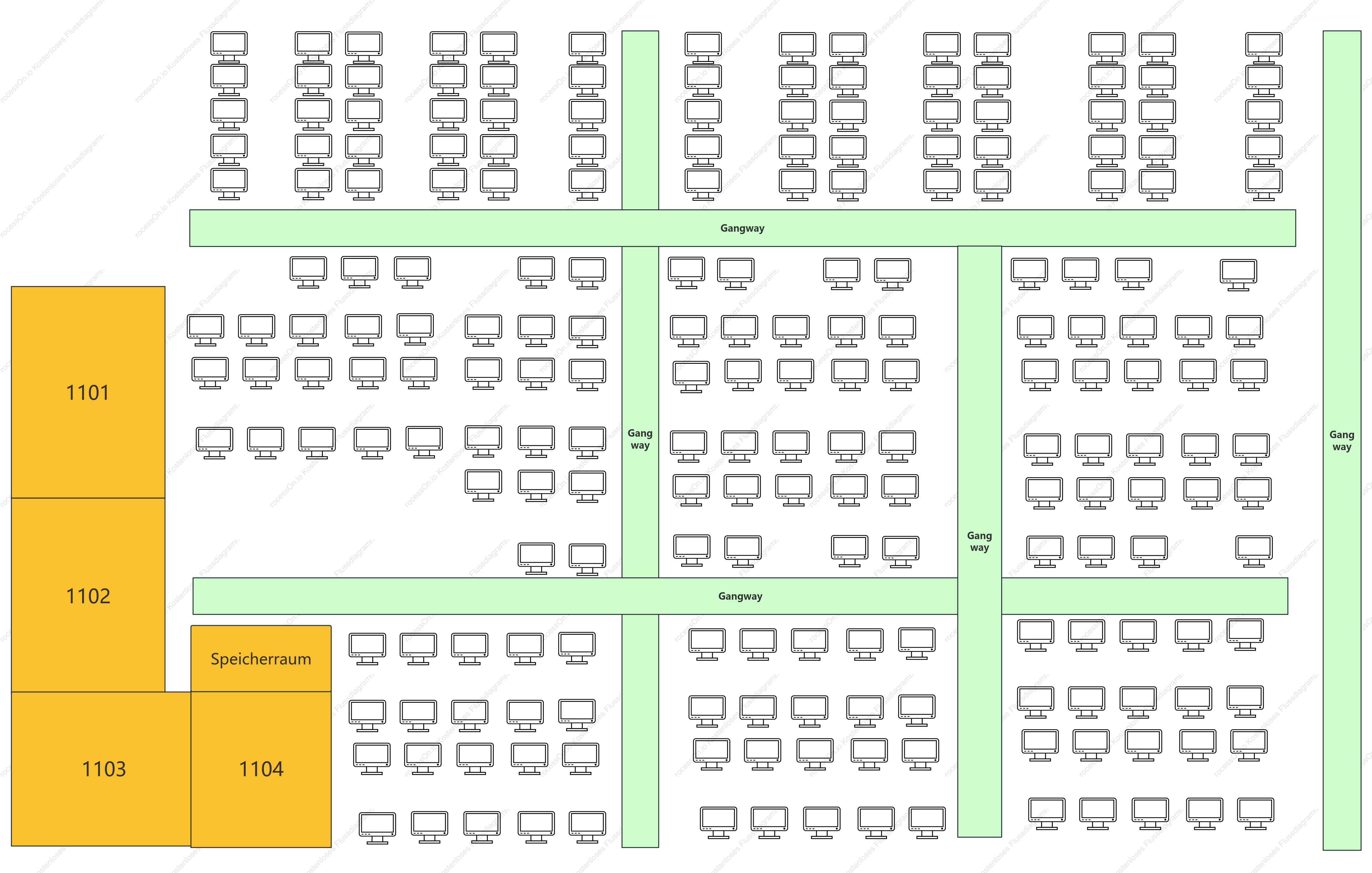 Sitzplan für das Büro