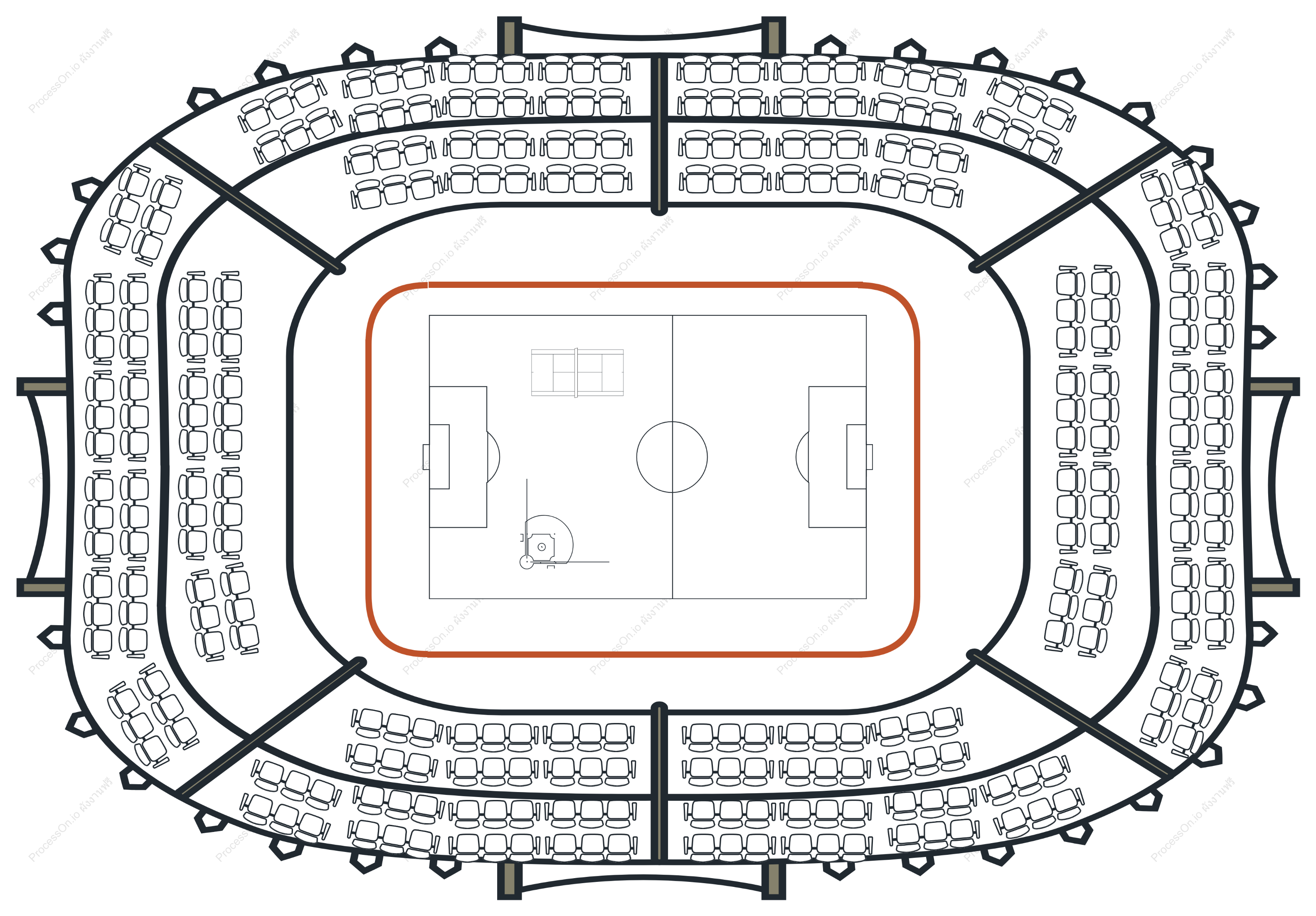 แผนผังชั้นสนามกีฬา