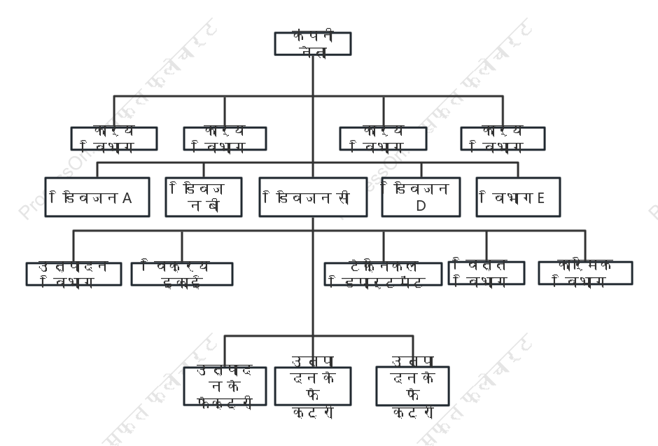 व्यवसाय विभाग संगठनात्मक संरचना