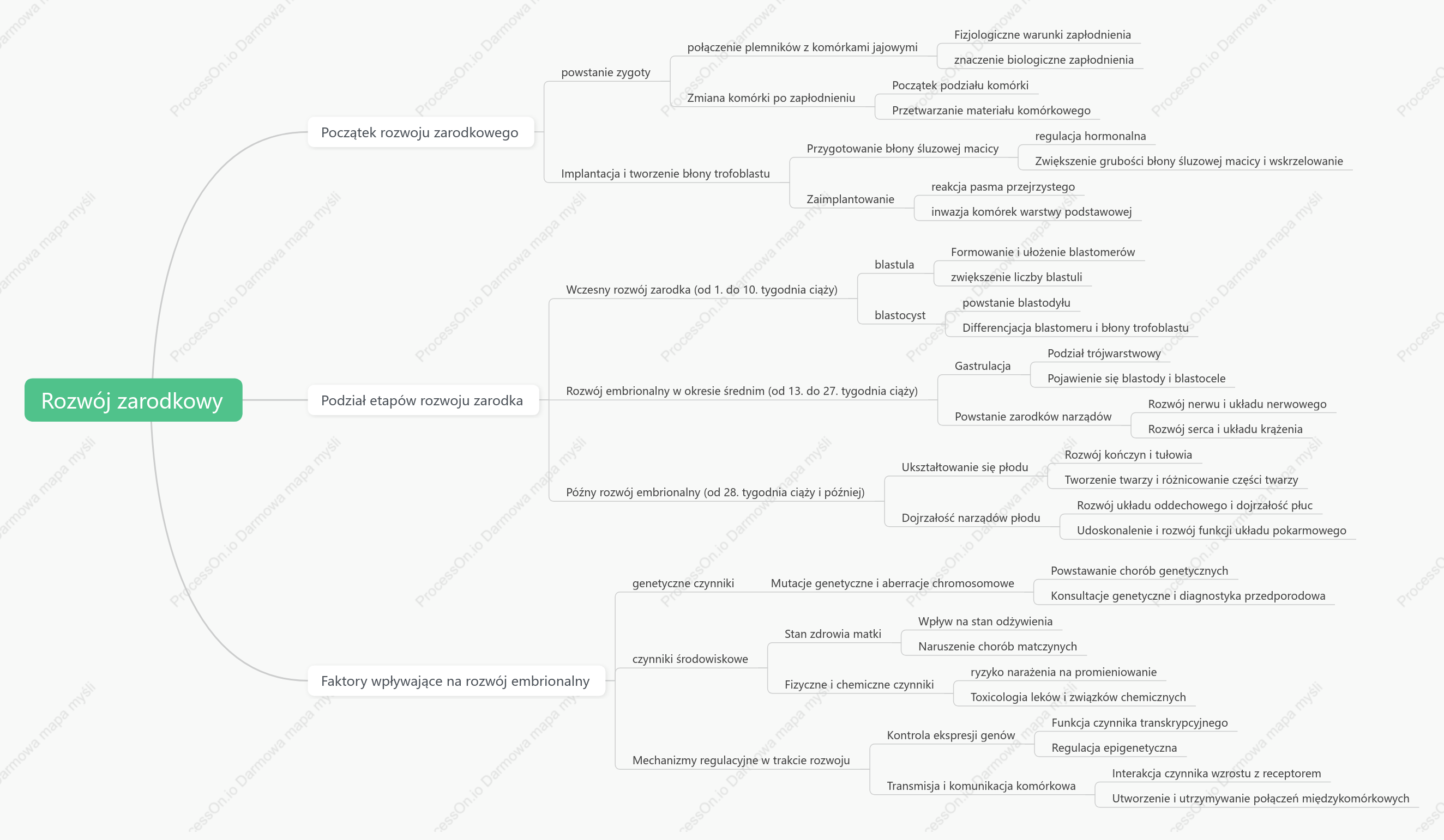 proces rozwoju embrionalnego człowieka