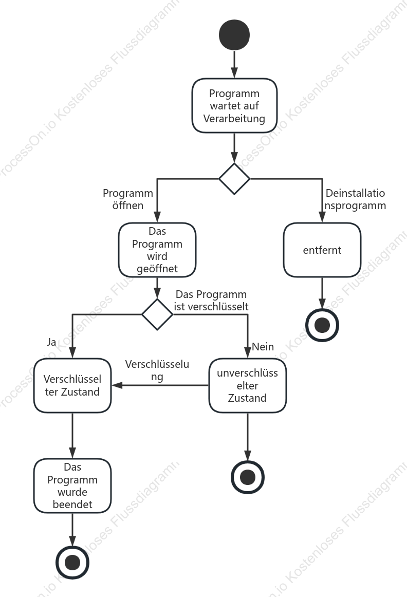 Staatsdiagramm – Programmmanagement
