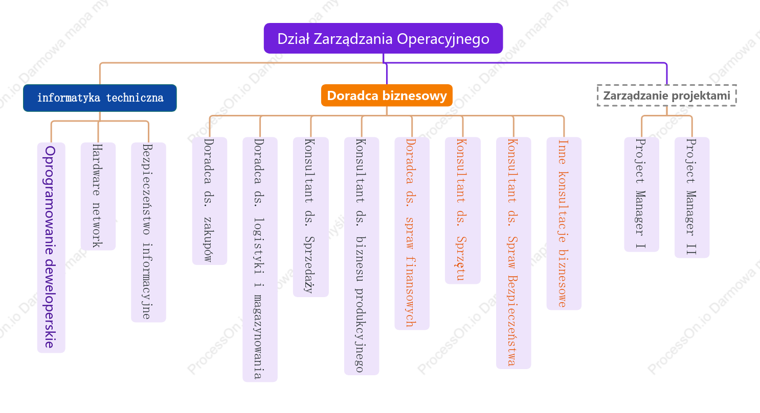 Schemat organizacyjny Centrum Zarządzania Informacją
