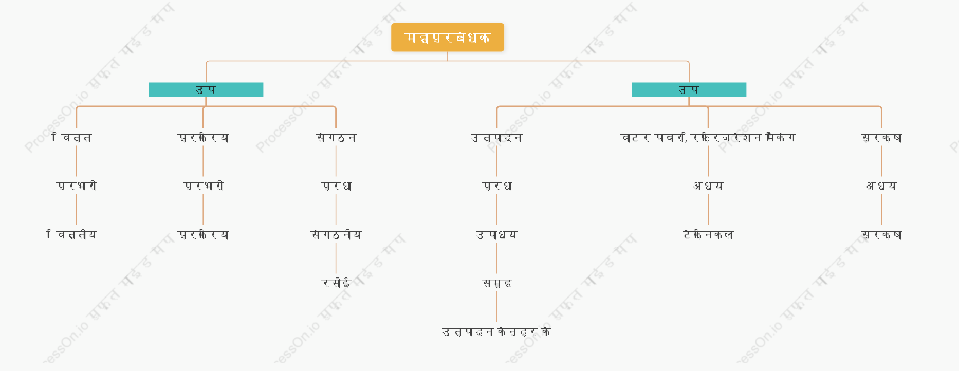 कंपनी व्यवसाय संगठन चार्ट