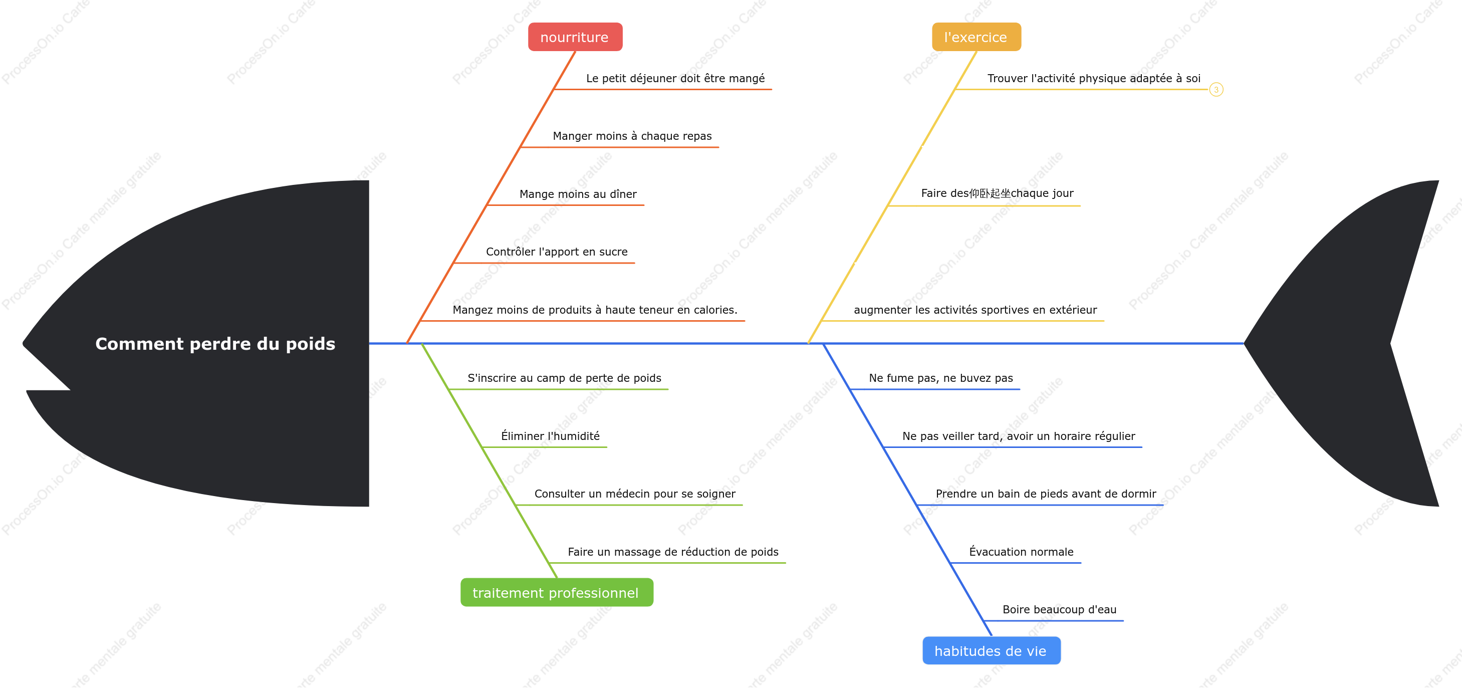 Comment perdre du poids Diagramme en arête de poisson