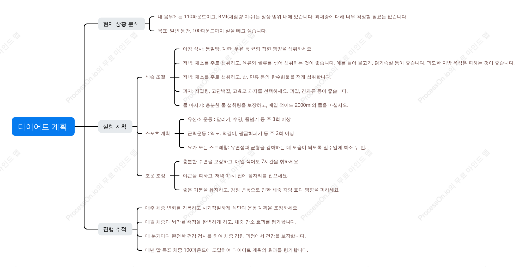 다이어트 계획