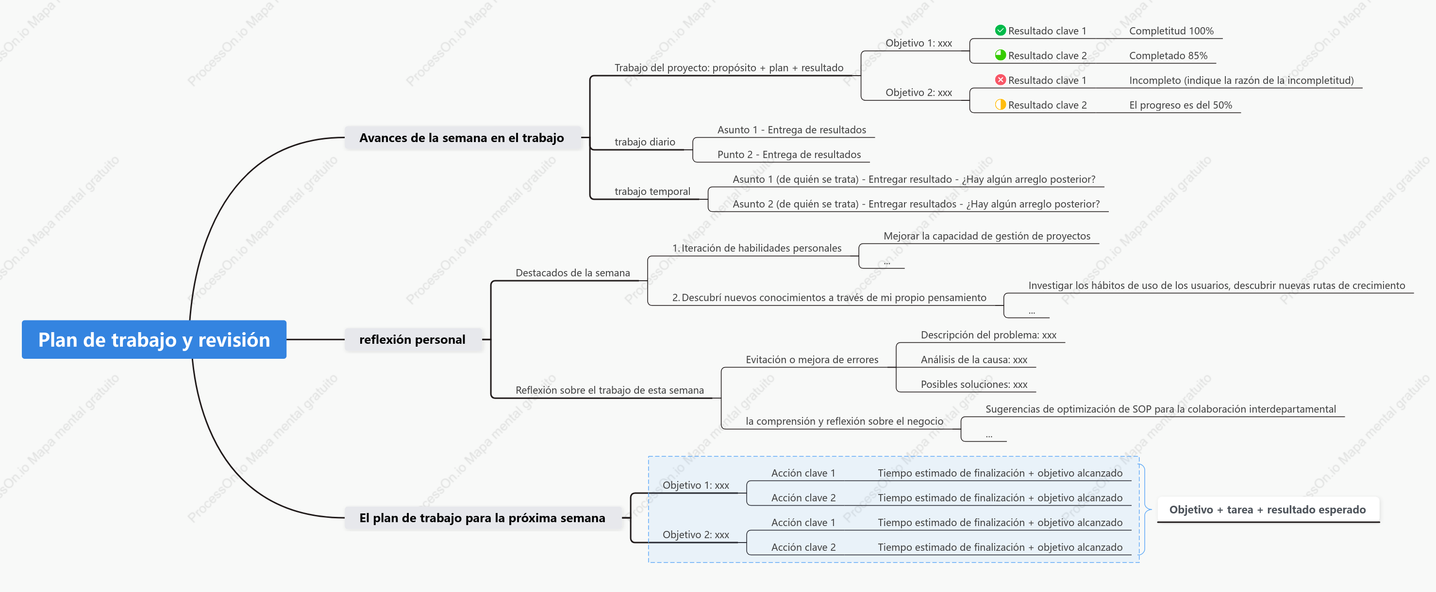 Plan de trabajo y revisión