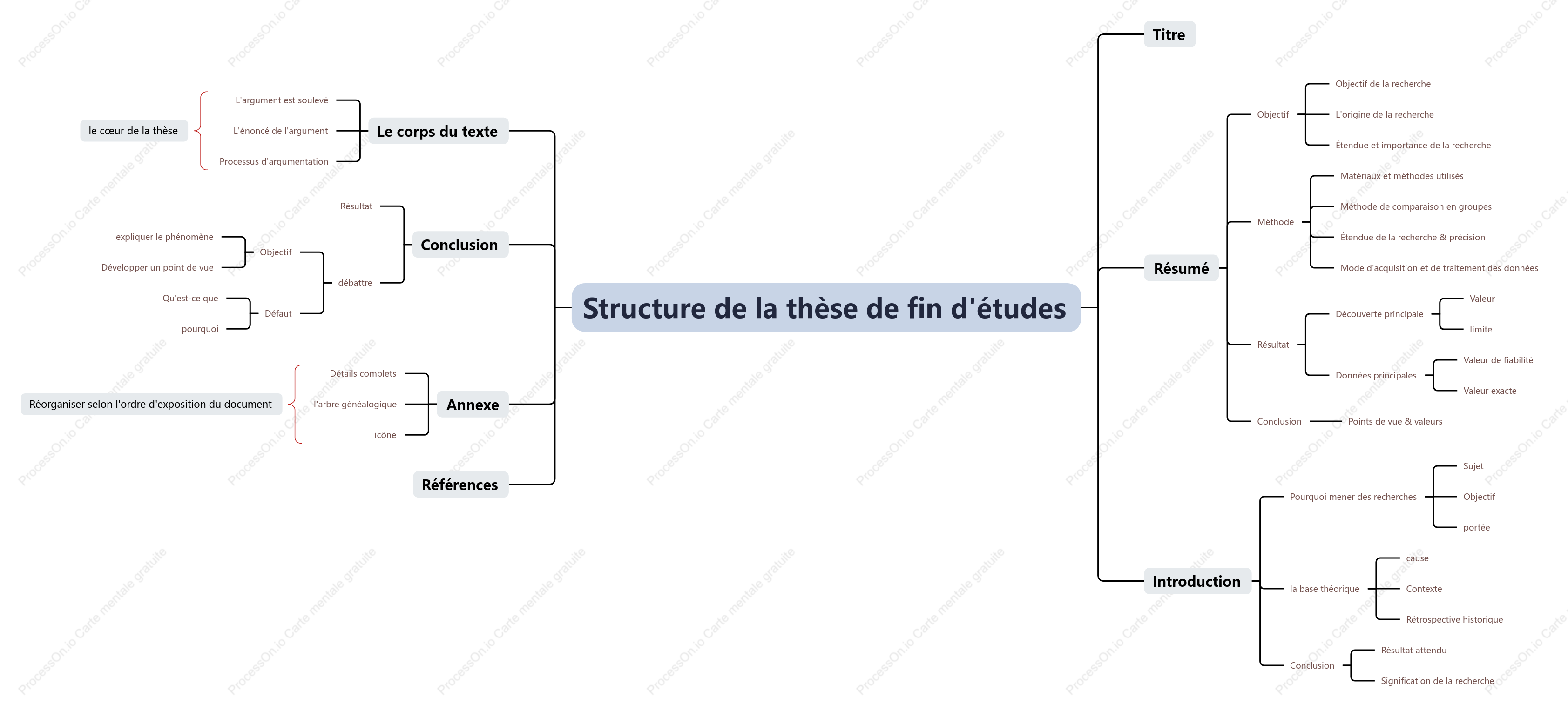 Structure de la thèse de fin d'études
