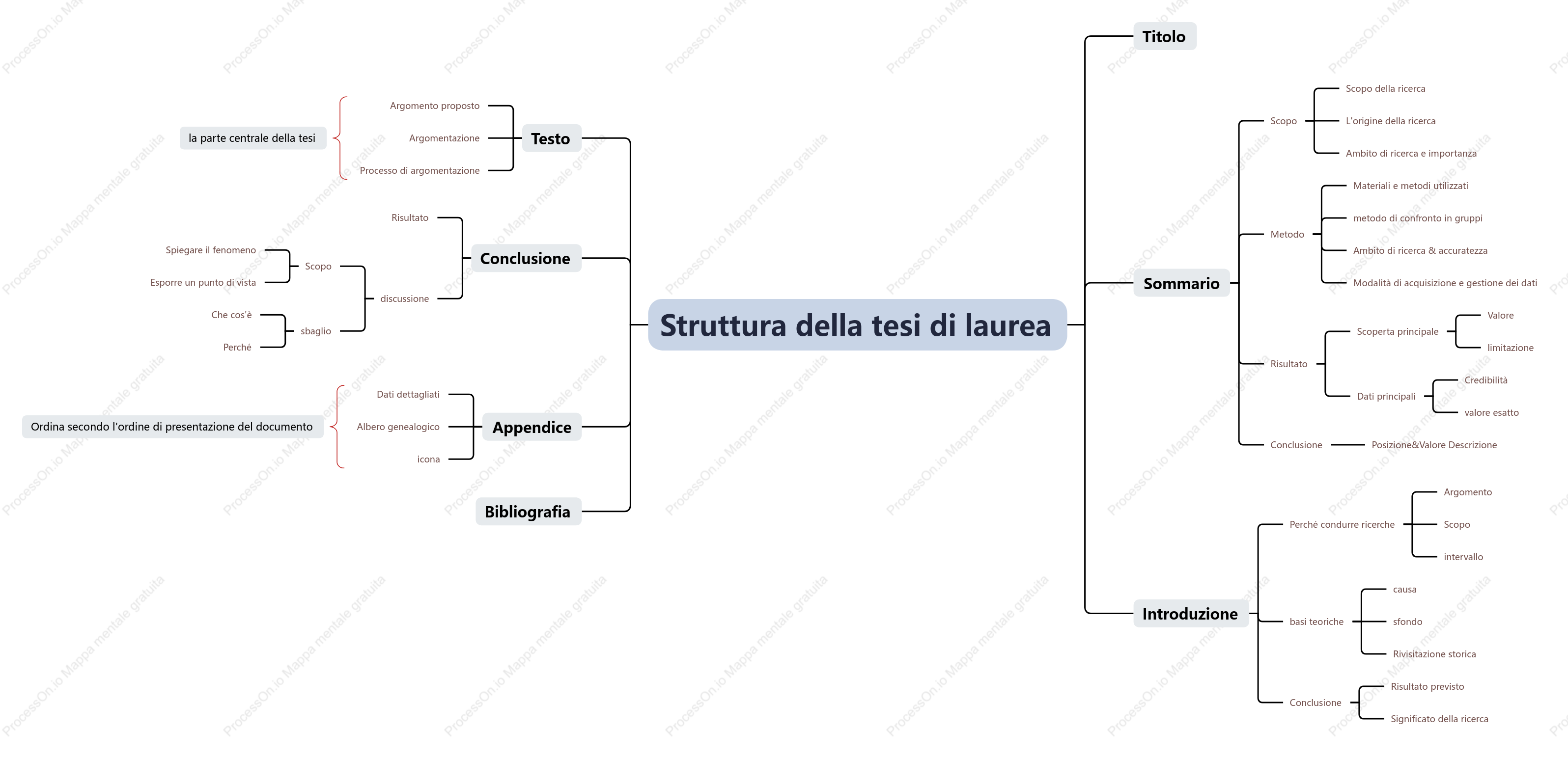 Struttura della tesi di laurea