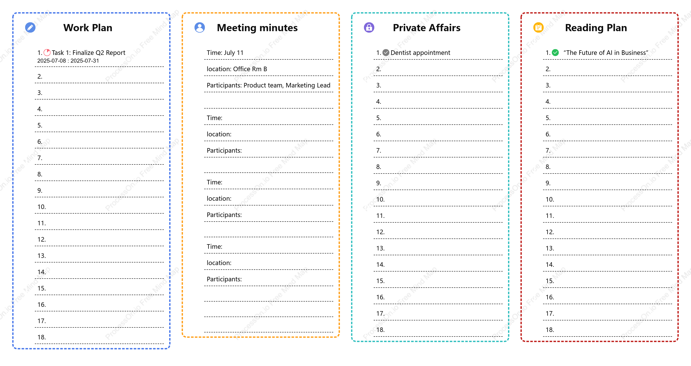 Weekly Planner Template for Better Focus and Time Management