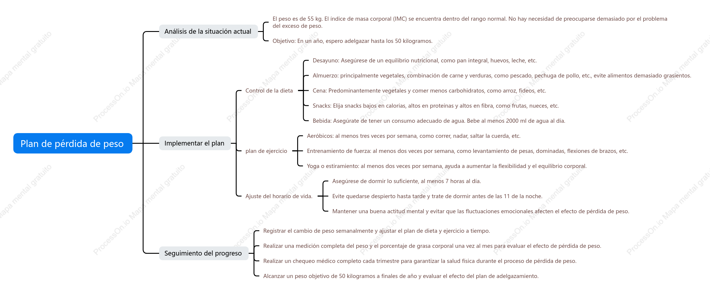 Plan de pérdida de peso