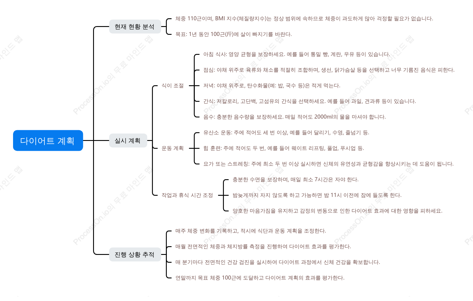 다이어트 계획