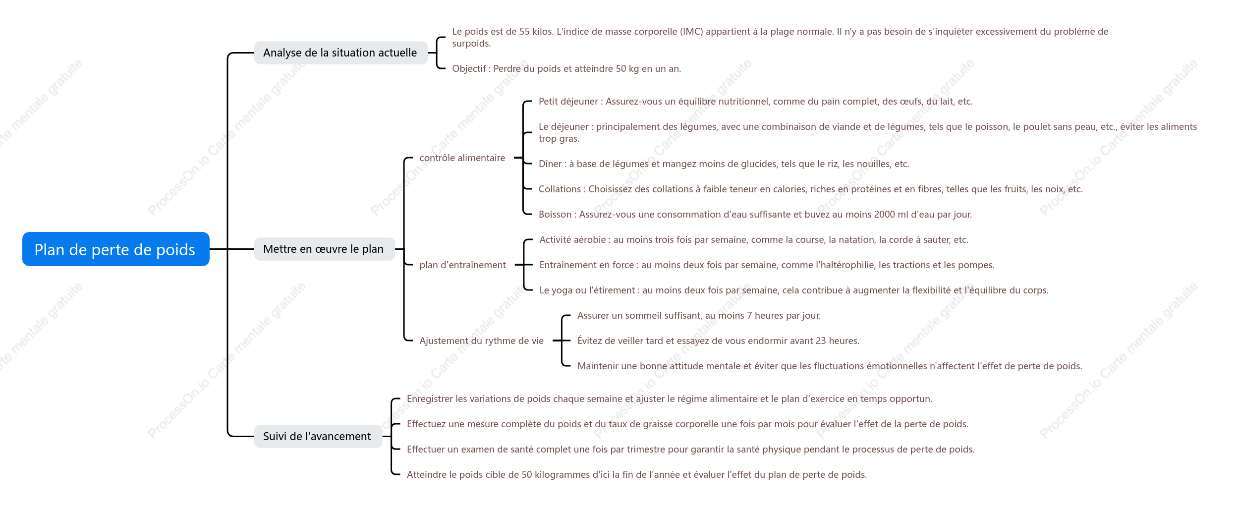 Plan de perte de poids