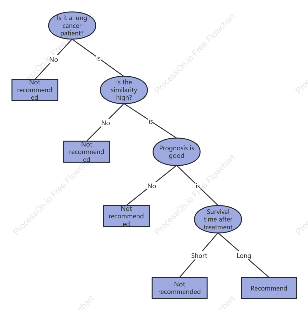 Lung cancer treatment decision tree