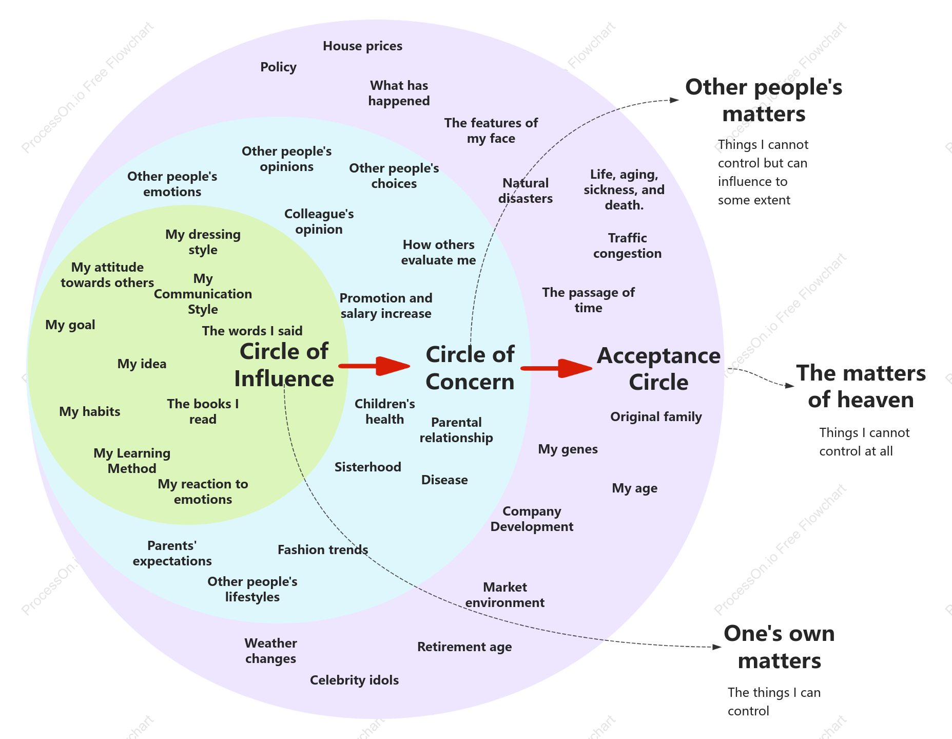 Life Control Onion Chart