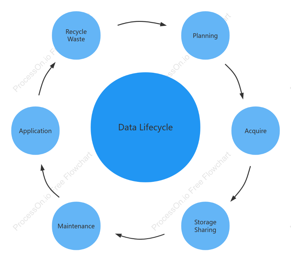 Data life cycle diagram