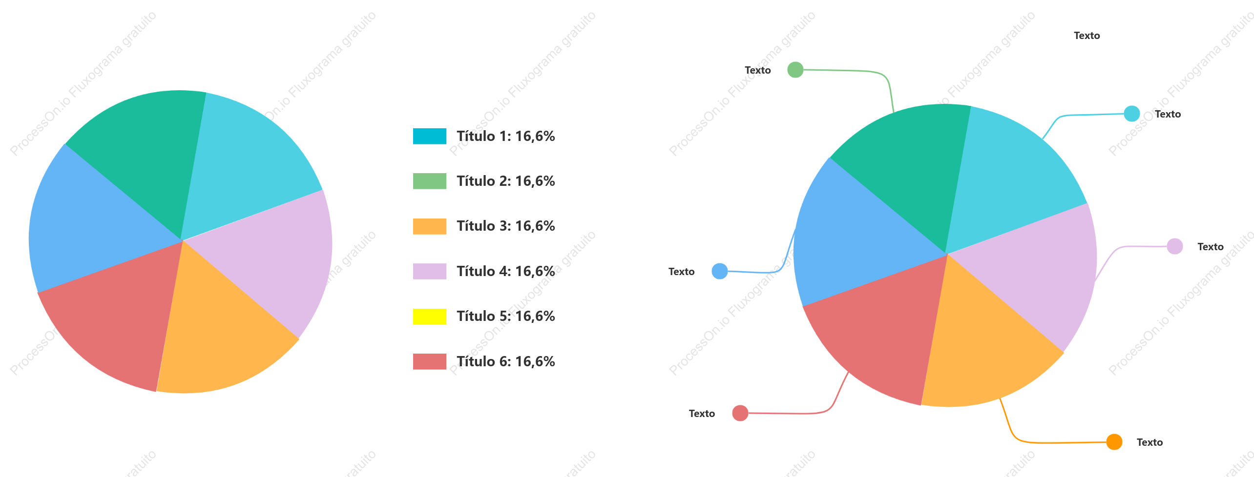 Modelo de gráfico de pizza - Cor