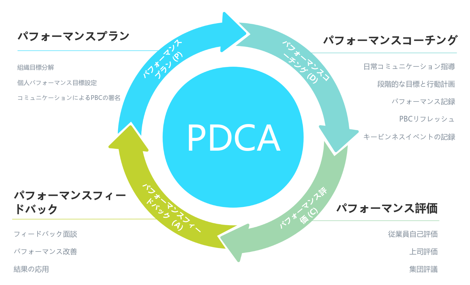 パフォーマンス管理プロセスサイクル図