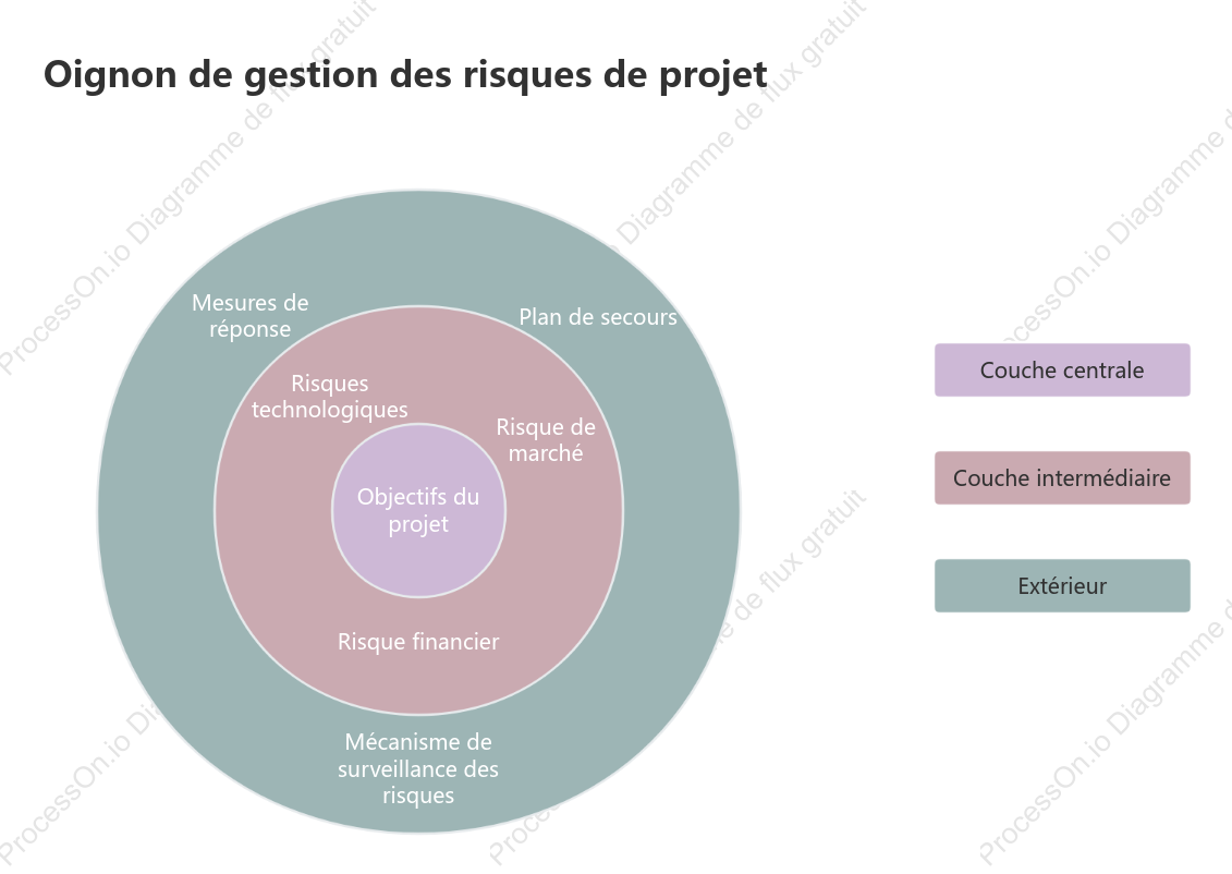 Diagramme en oignon de la gestion des risques du projet