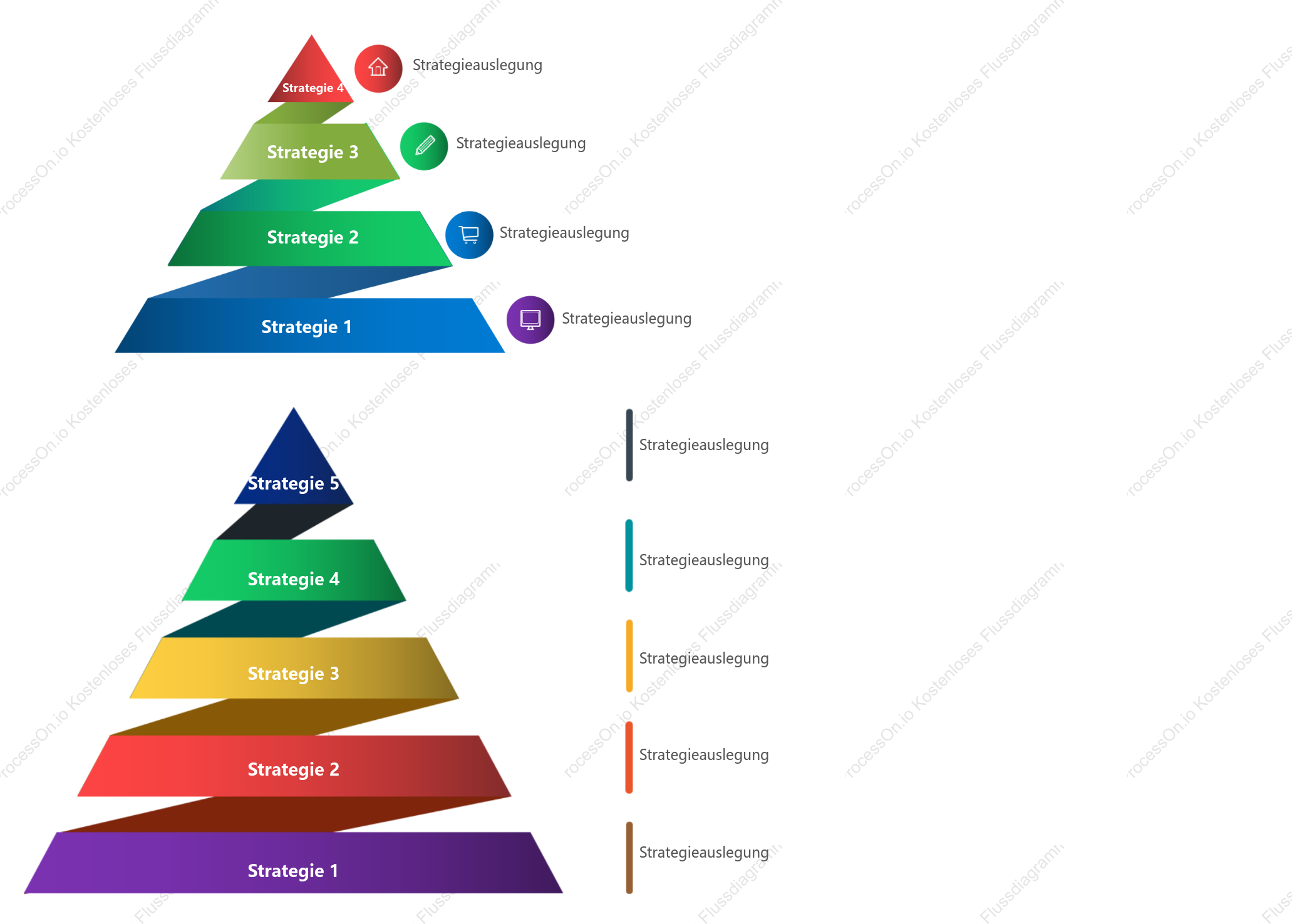 Vorlage für eine strategische Pyramide