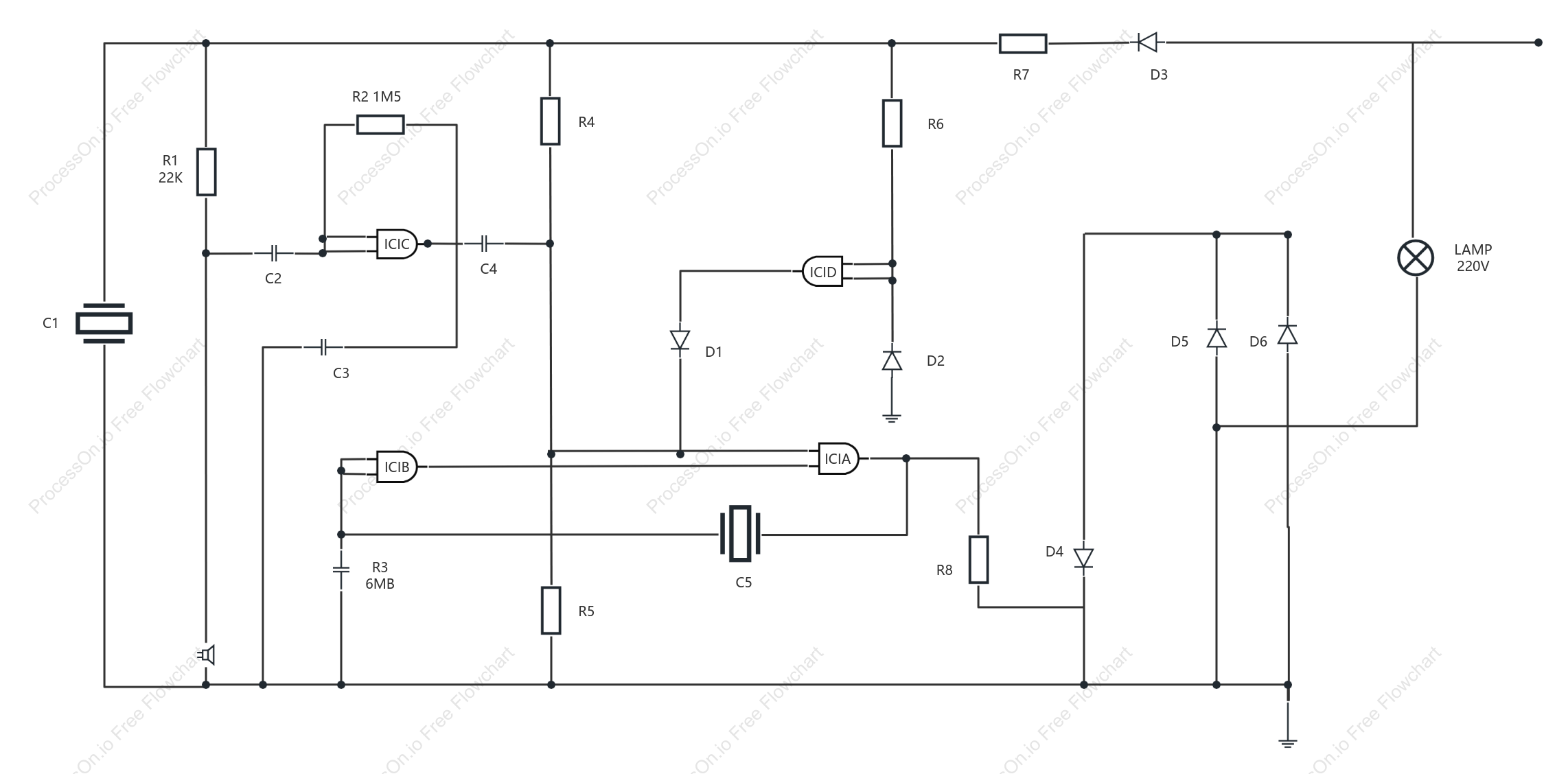 Voice control circuit diagram