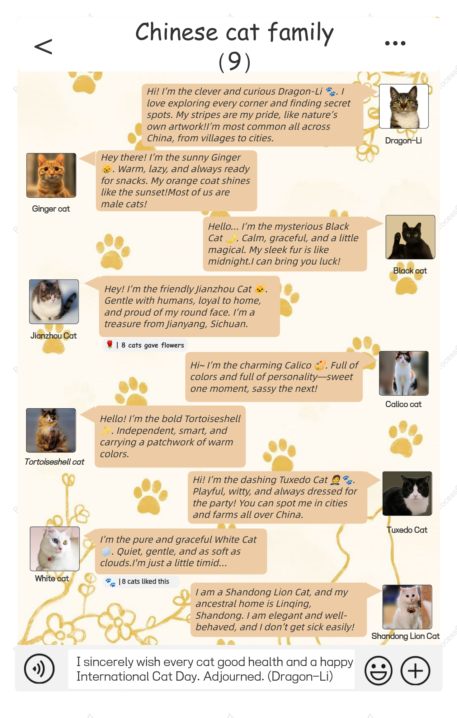 International Cat Day Dialogue: A Flowchart of the Chinese Cat Family