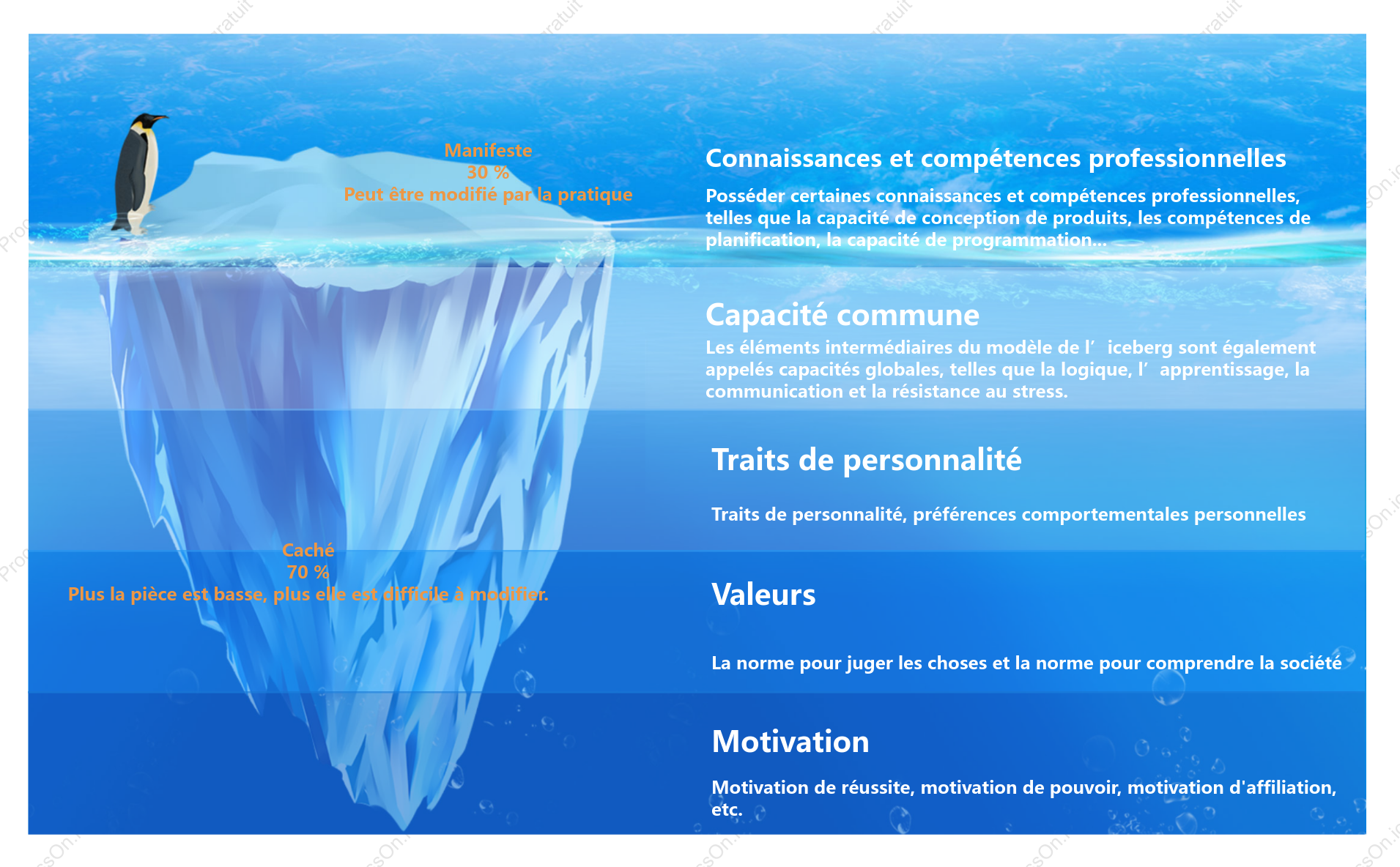 Modèle iceberg du système qualité