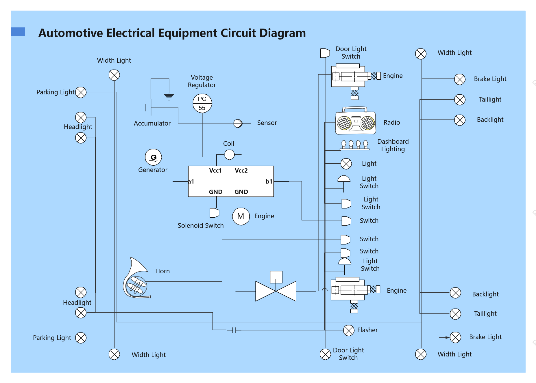 Automotive Electrical Equipment Circuit Diagram
