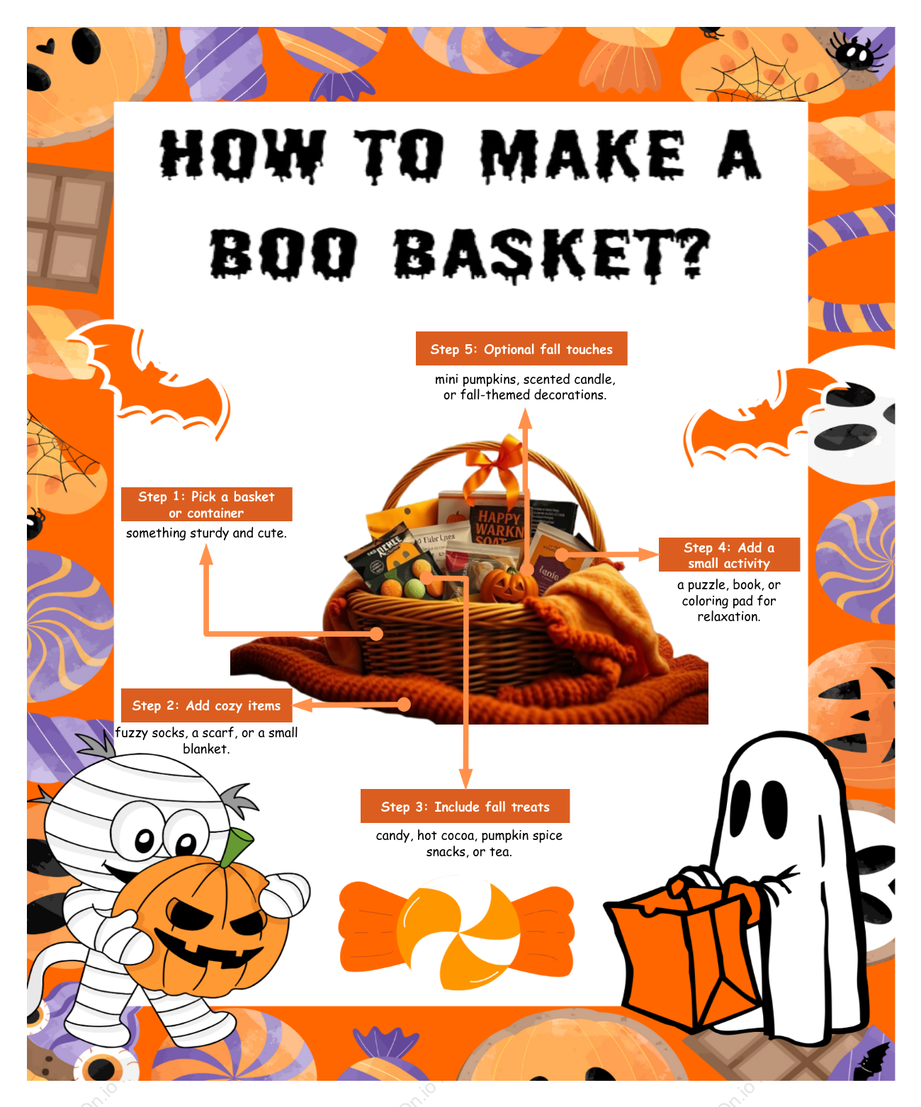 How to Make a Boo Basket for Friends or Family🎃👻