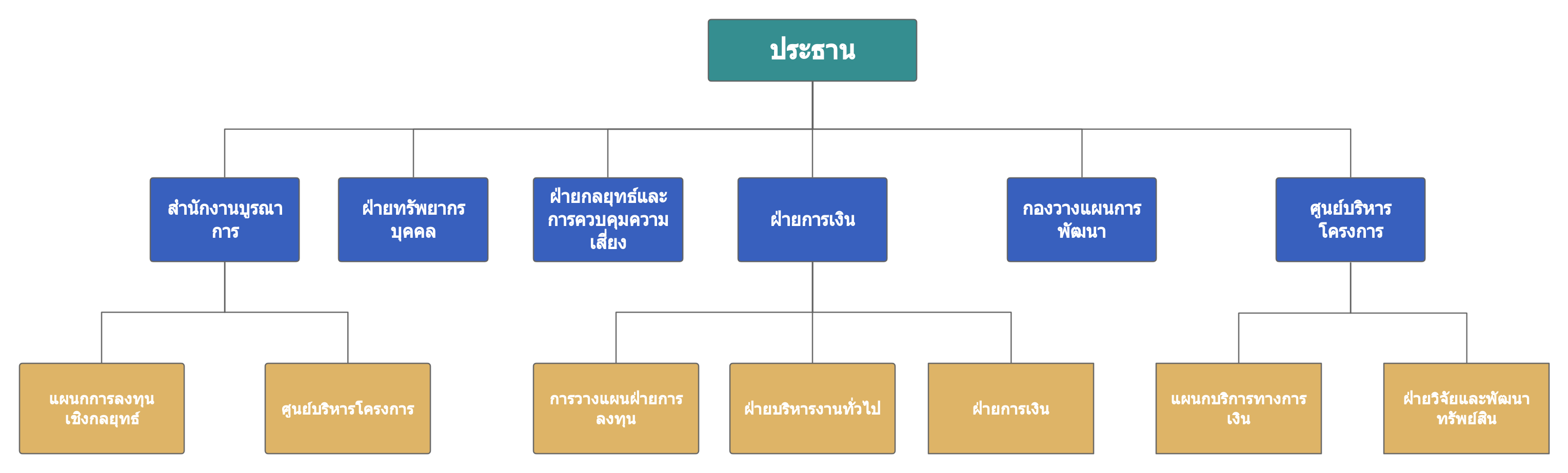 แผนผังองค์กรตามหน้าที่