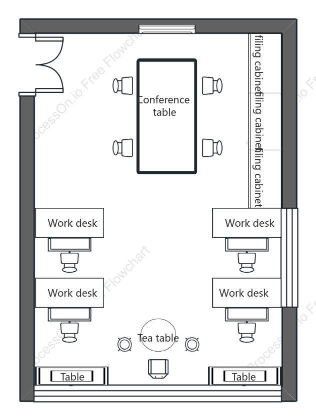 Office escape route map