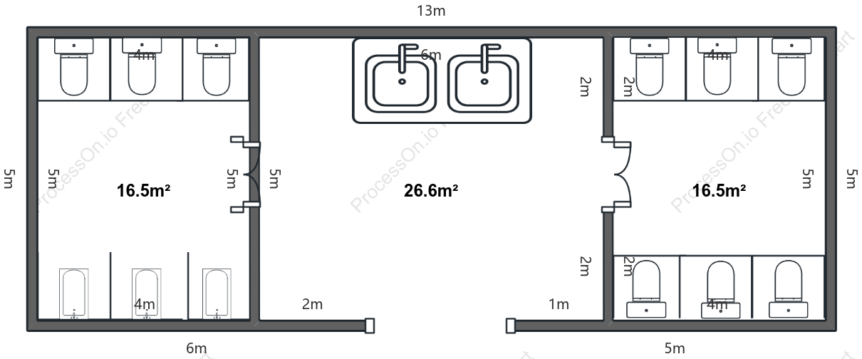 Mobile Restroom Floor Plan