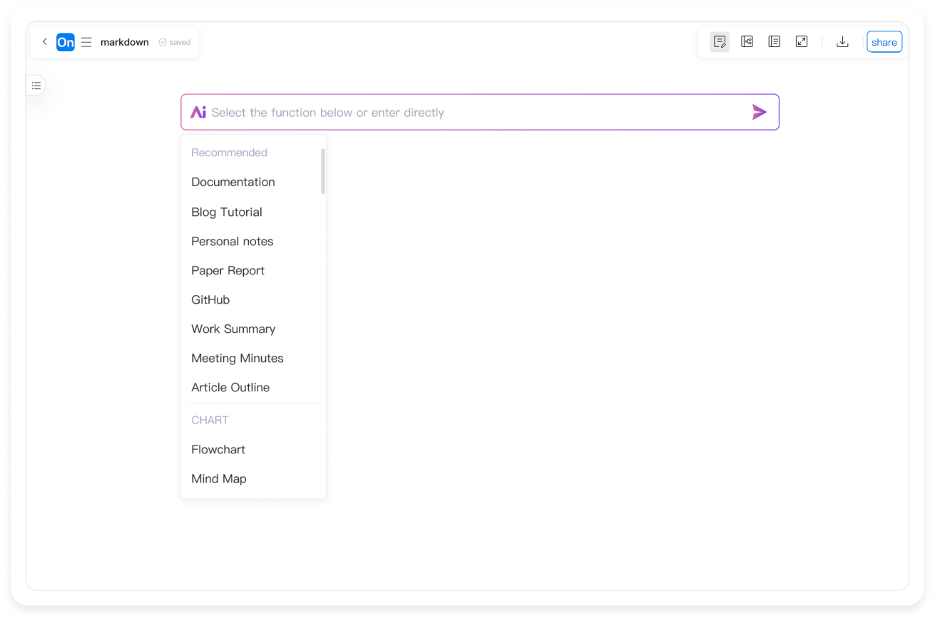 AI automatically generates Markdown, breaking creative boundaries